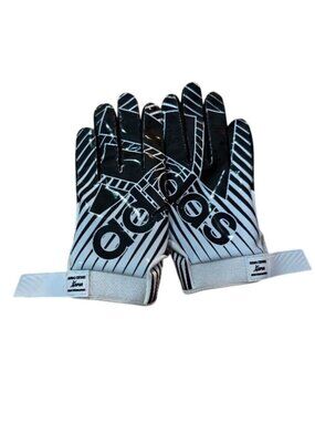 Adidas Filthy Quick 4.0 Receiver Gloves Lg Football Grip White Black Adult SFIA